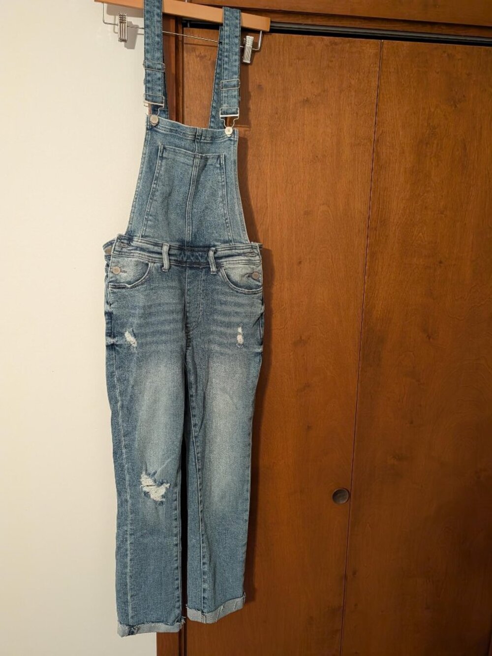 EC Petra 153 Bib Overalls, Size S, Inseam 26" with cuff, Light Wash